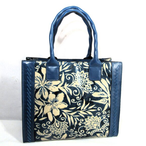 RARE PATRICIA NASH BLUE FLORAL CURRY TOTE BAG, + SHOULDER STRAP, DUST BAG +  COA - Picture 15 of 16